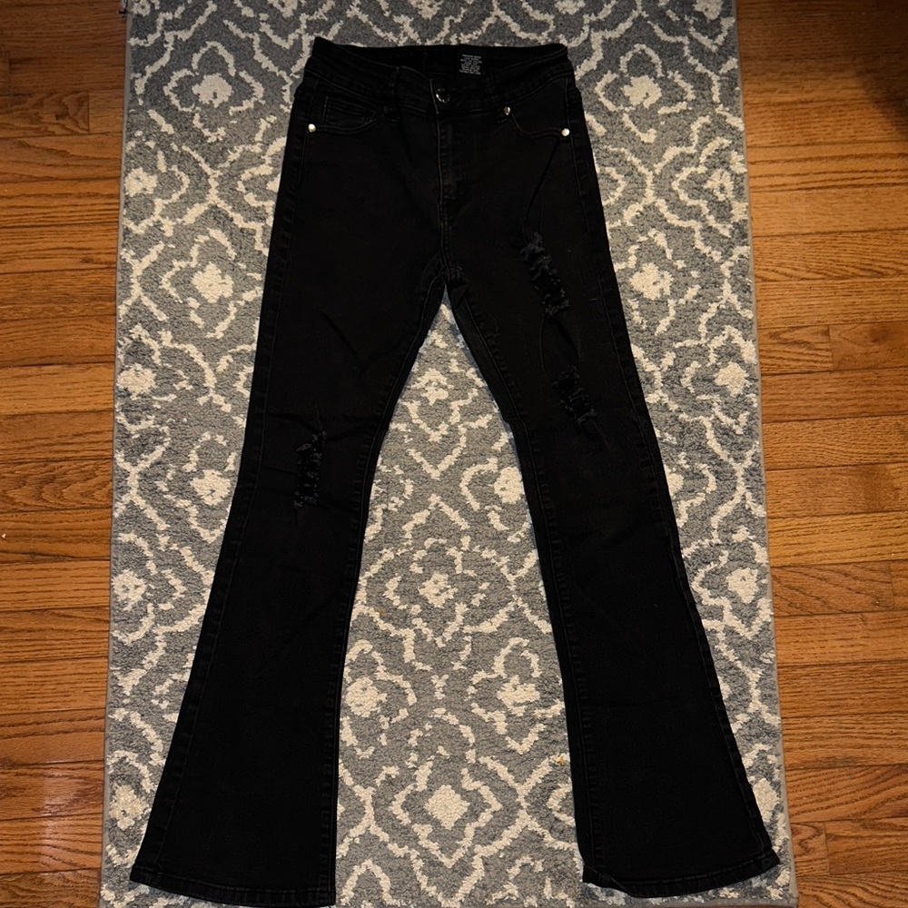 Elegant Black Flare Jeans for Women